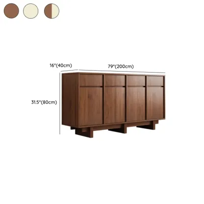 Modern Wood Sideboard with Adjustable Storage Image - 23