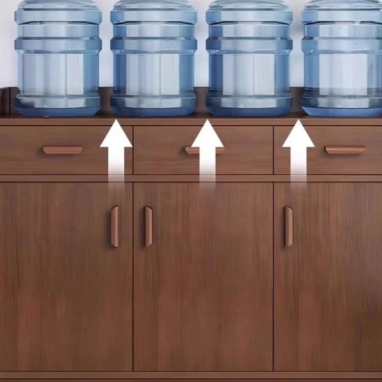 Modern Narrow Wood Sideboard Multiple Drawers Cabinets Image - 3 | homeyfad