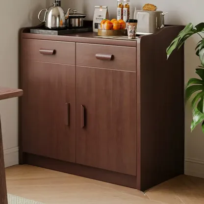 Modern Narrow Wood Sideboard Multiple Drawers Cabinets Image - 4