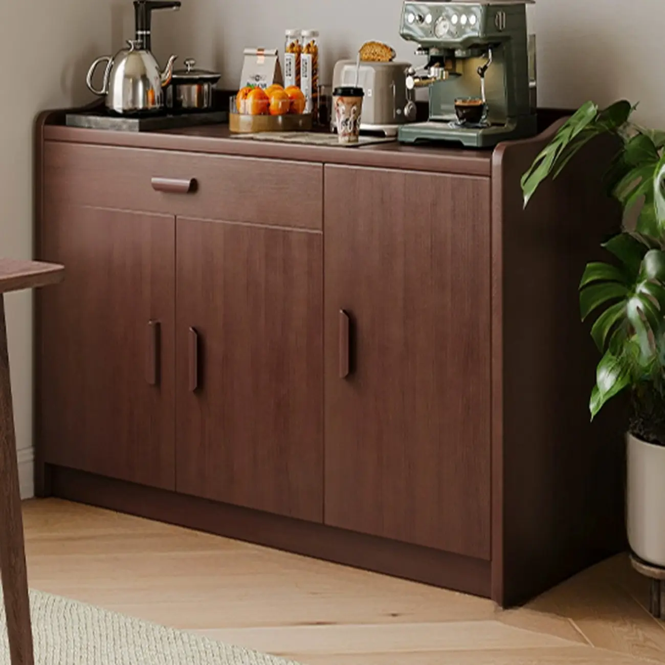 Modern Narrow Wood Sideboard Multiple Drawers Cabinets Image - 6 | homeyfad