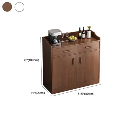 Modern Narrow Wood Sideboard Multiple Drawers Cabinets Image - 23