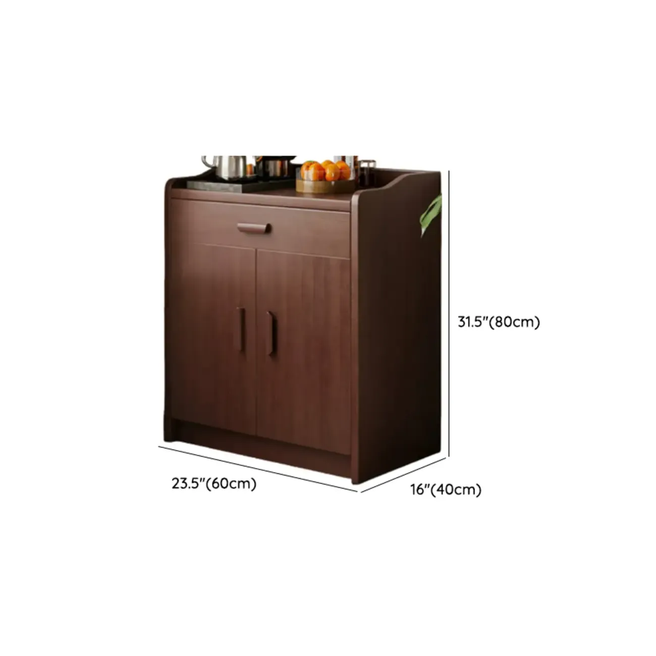 Modern Narrow Wood Sideboard Multiple Drawers Cabinets Image - 26