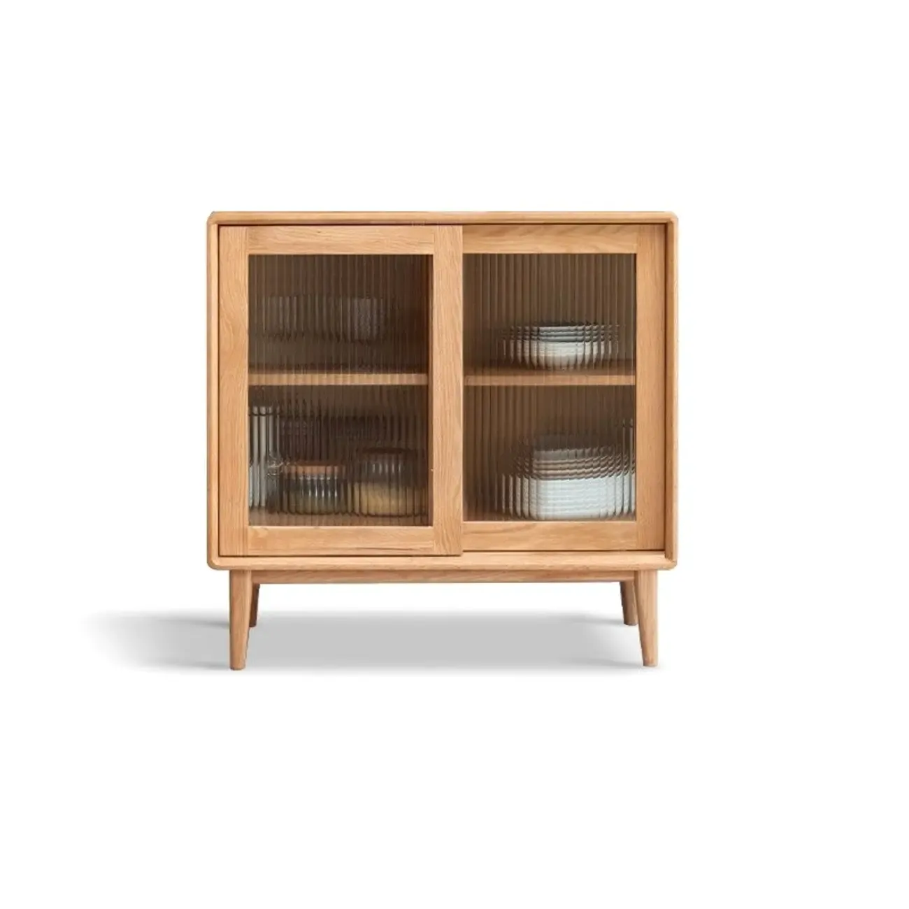 Modern Wood Sliding Doors Sideboard with Drawers Image - 13