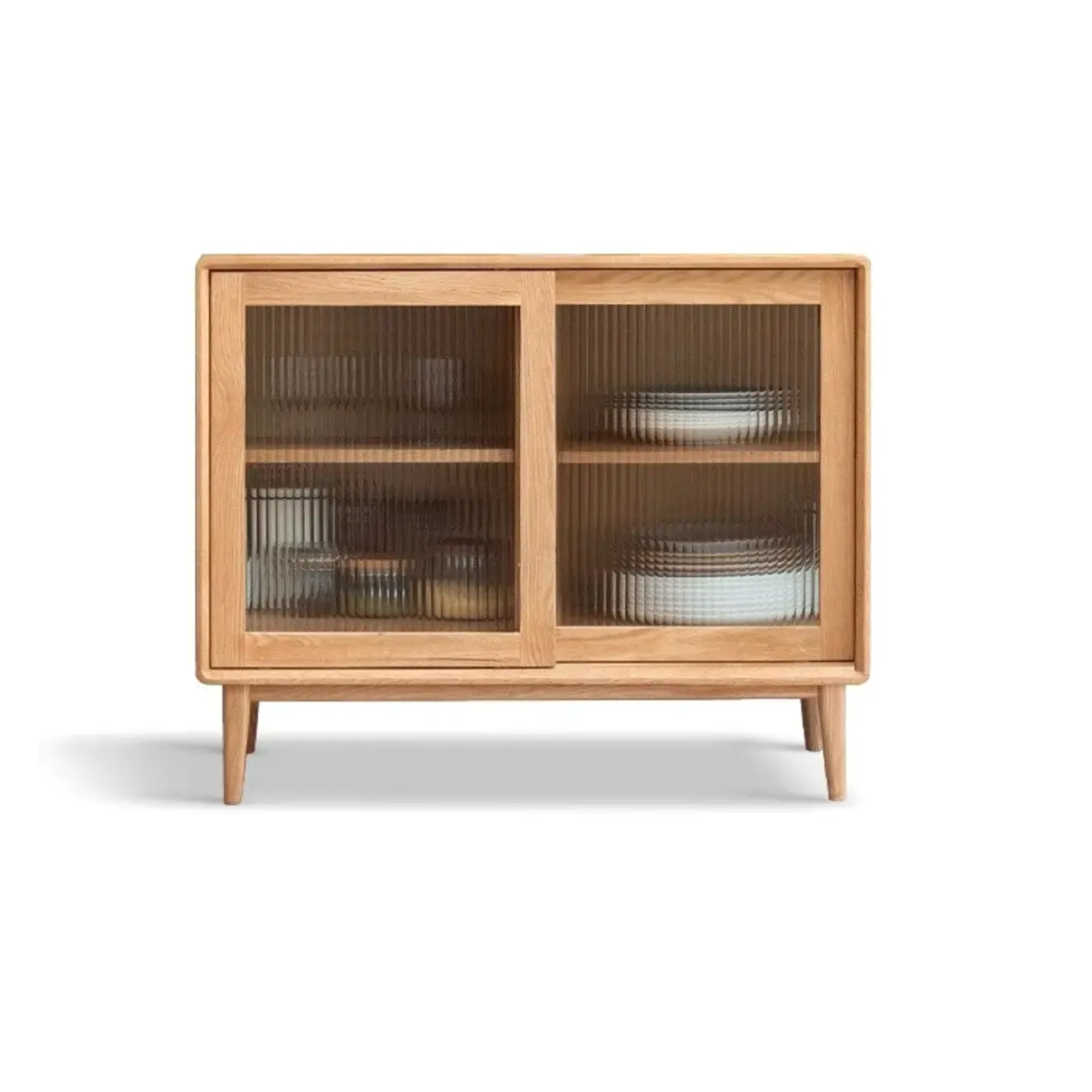 Modern Wood Sliding Doors Sideboard with Drawers Image - 14