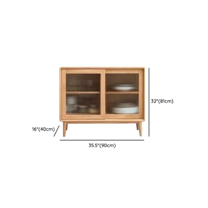 Modern Wood Sliding Doors Sideboard with Drawers Image - 24