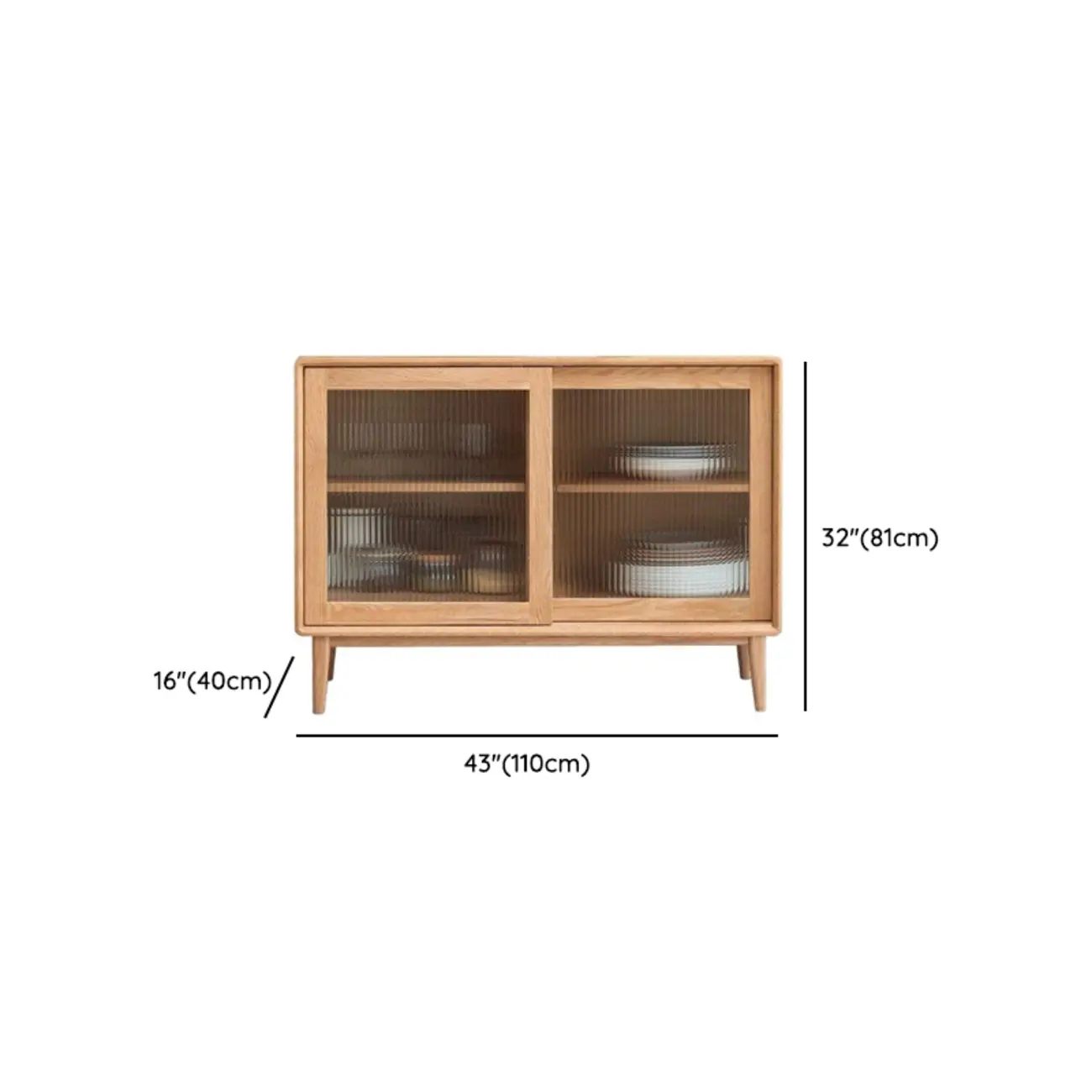 Modern Wood Sliding Doors Sideboard with Drawers Image - 26 | homeyfad