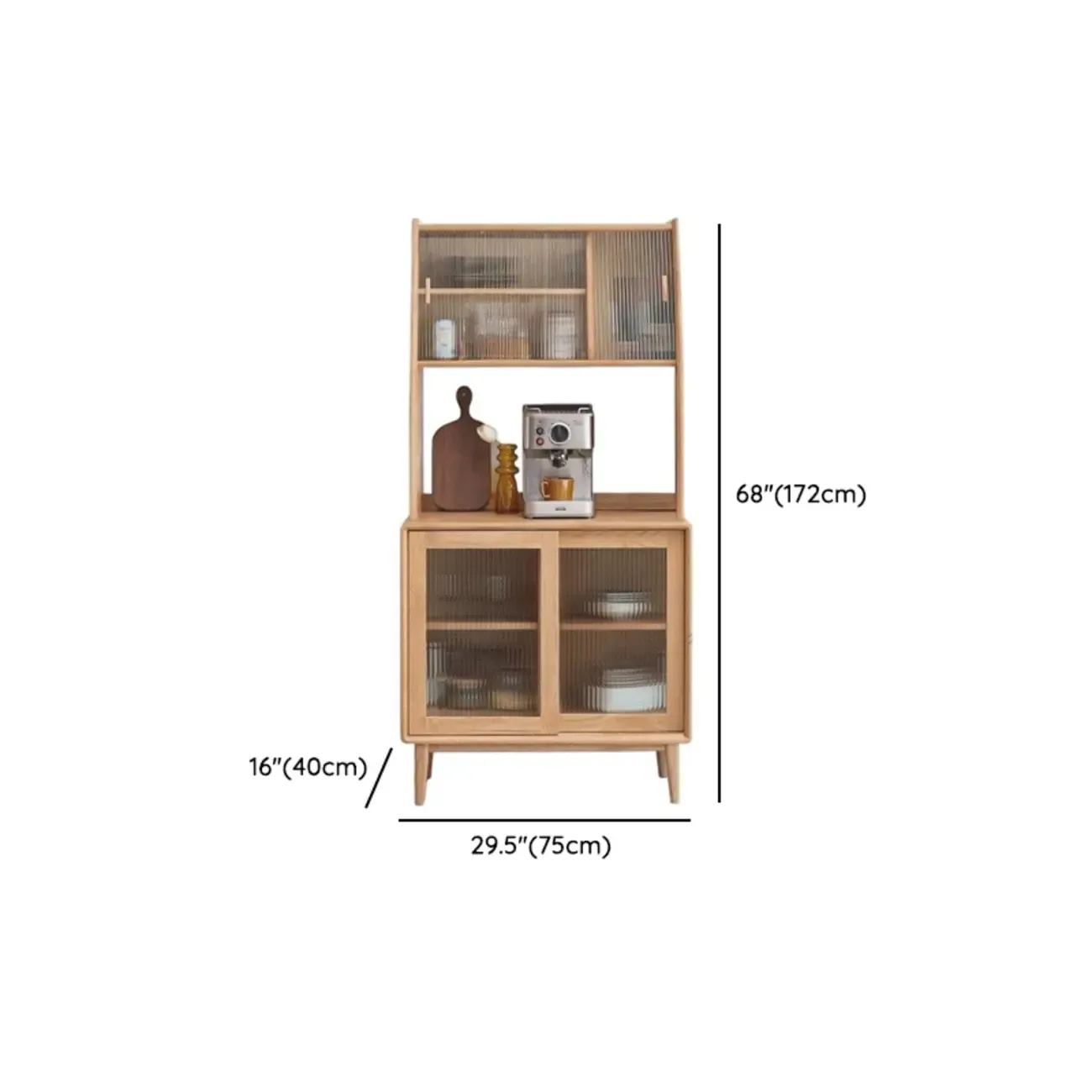 Modern Wood Sliding Doors Sideboard with Drawers Image - 27