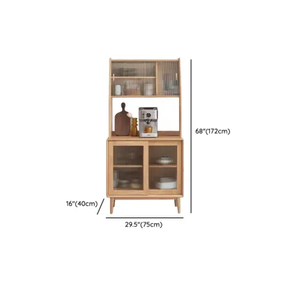 Modern Wood Sliding Doors Sideboard with Drawers Image - 27