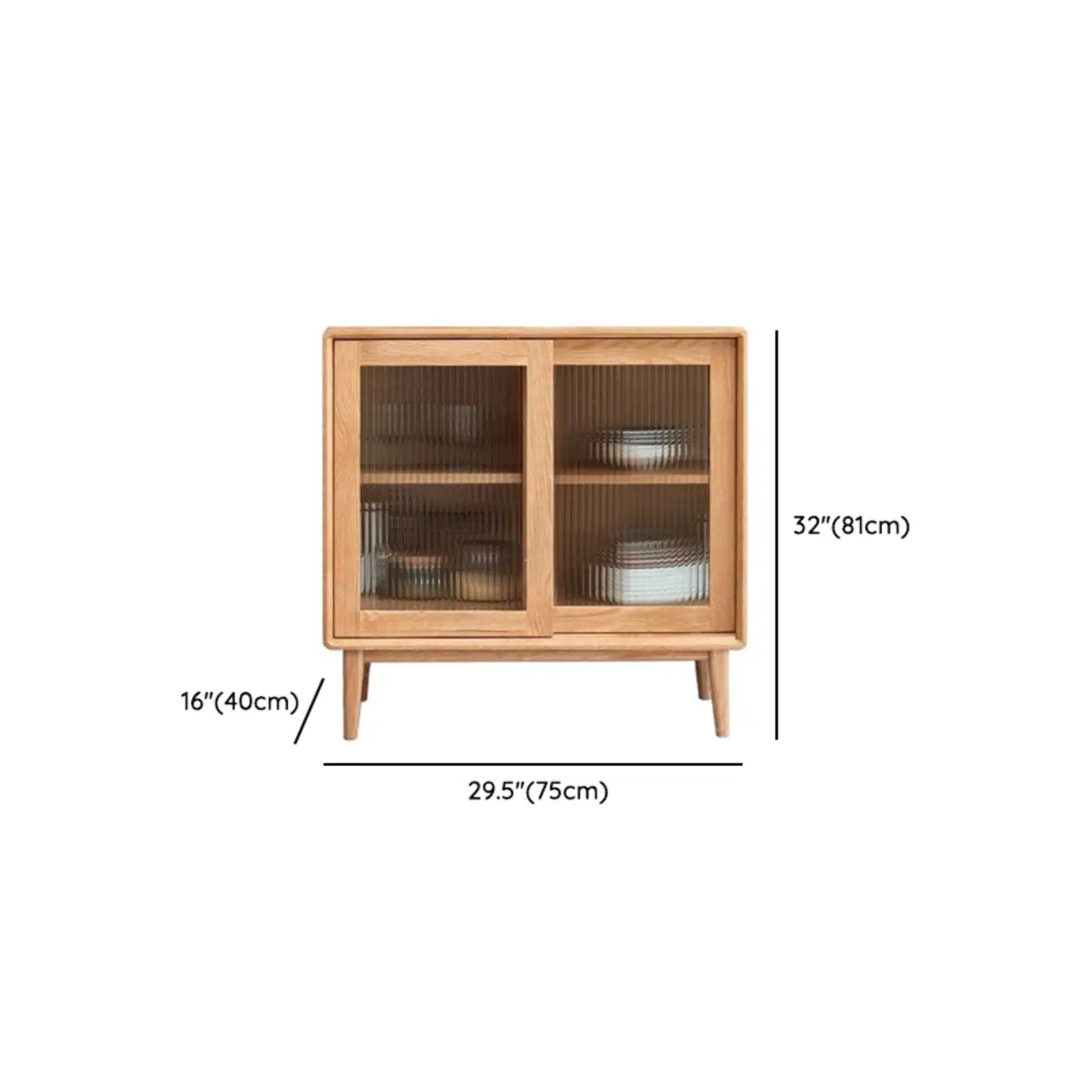 Modern Wood Sliding Doors Sideboard with Drawers Image - 29 | homeyfad