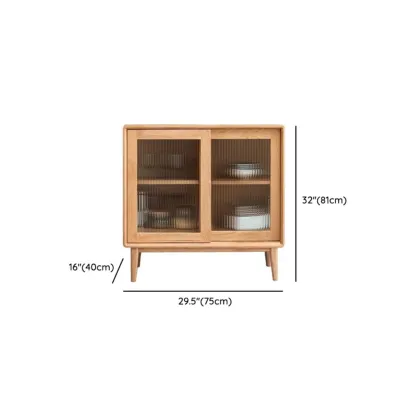 Modern Wood Sliding Doors Sideboard with Drawers Image - 29