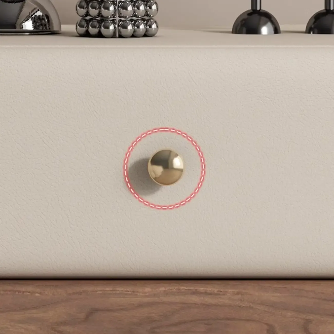 Swivel Modern Natural Wood Drawer Nightstand Image - 12