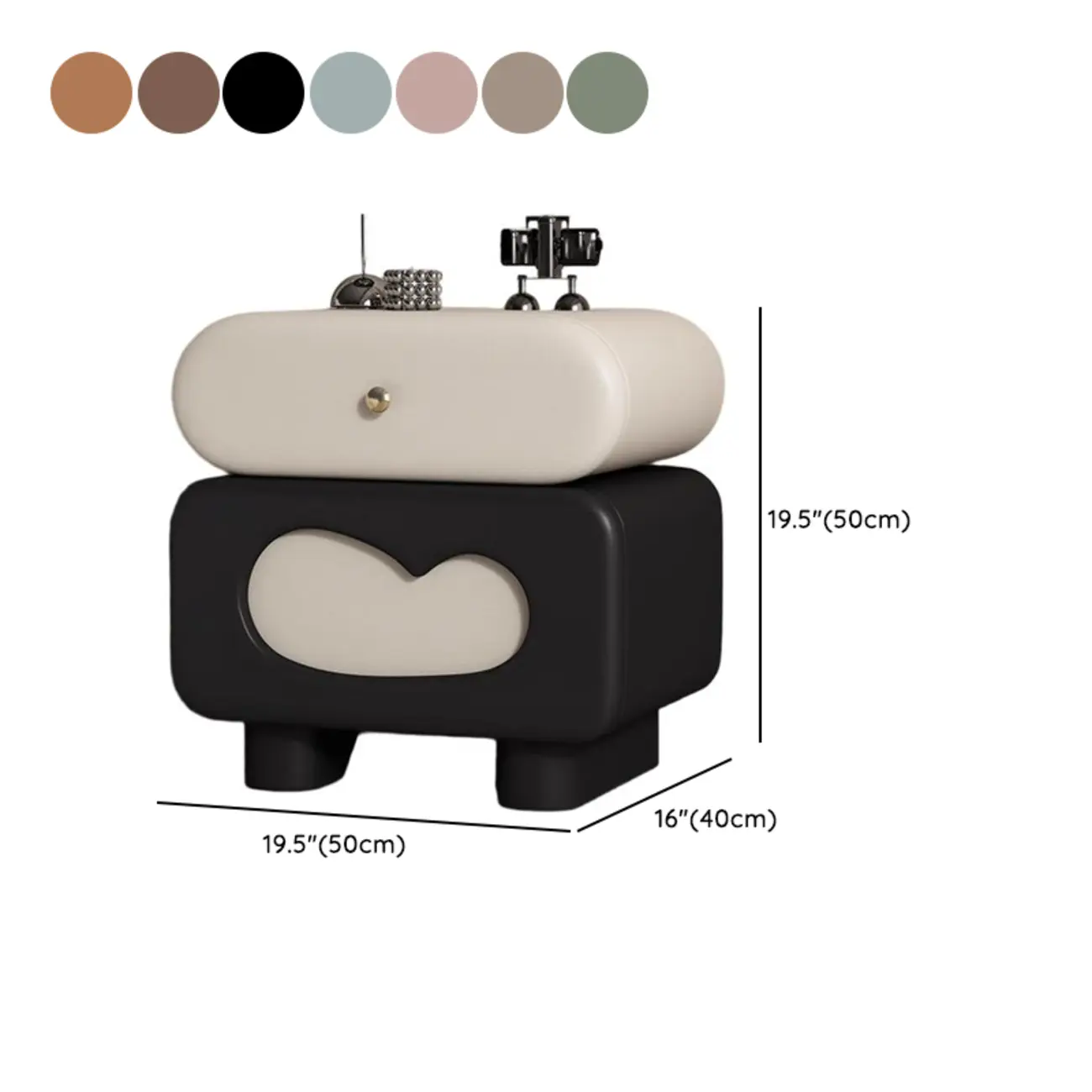 Swivel Modern Natural Wood Drawer Nightstand Image - 18 | homeyfad