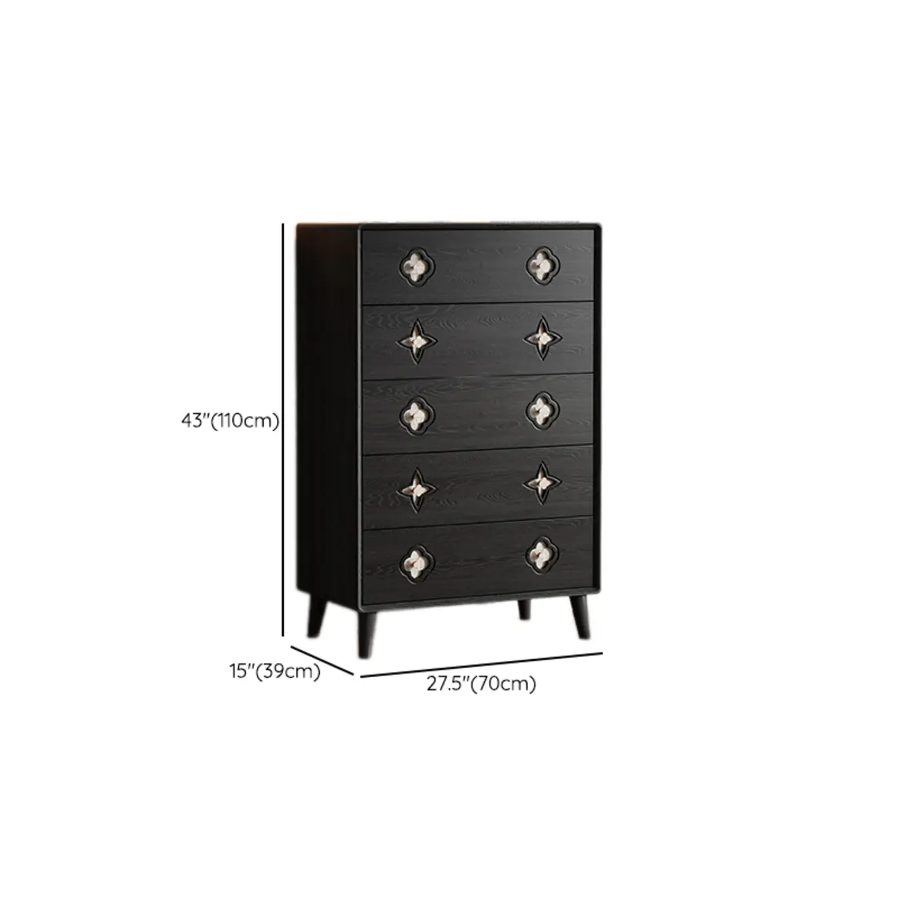 Elegant Black French Country Wood Dresser with Legs #size | homeyfad