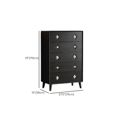 Elegant Black French Country Wood Dresser with Legs #size