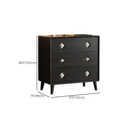Elegant Black French Country Wood Dresser with Legs Image - 11