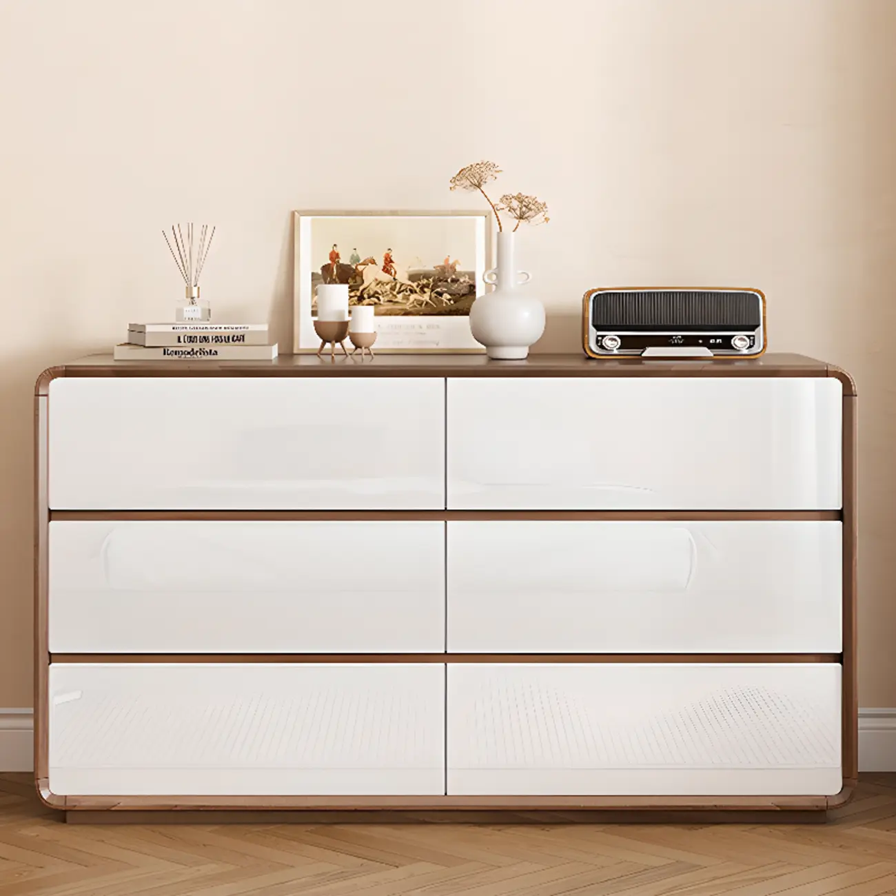Scandinavian Wooden Horizonal Dresser for Bedroom Image - 1 | homeyfad