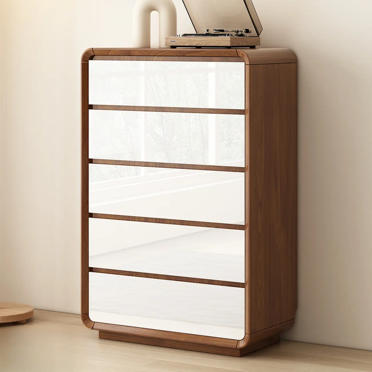 Scandinavian Wooden Horizonal Dresser for Bedroom Image - 3 | homeyfad