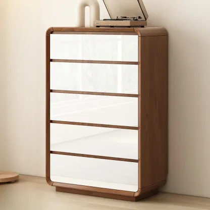 Scandinavian Wooden Horizonal Dresser for Bedroom Image - 3