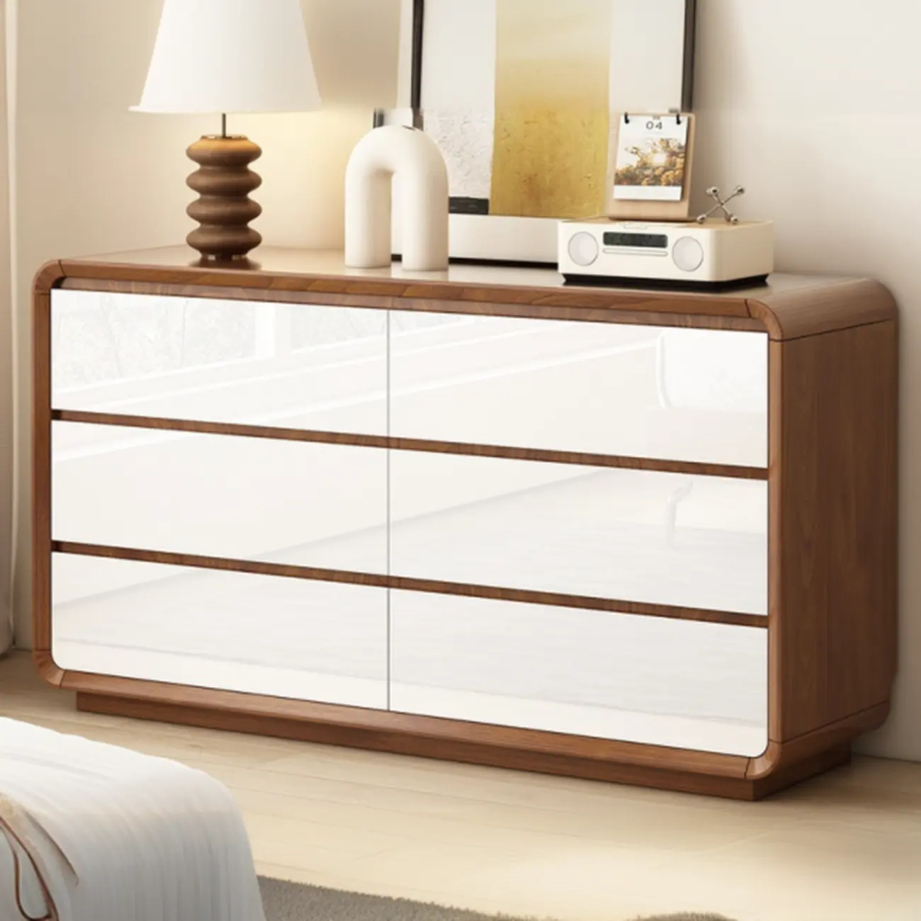 Scandinavian Wooden Horizonal Dresser for Bedroom Image - 9 | homeyfad