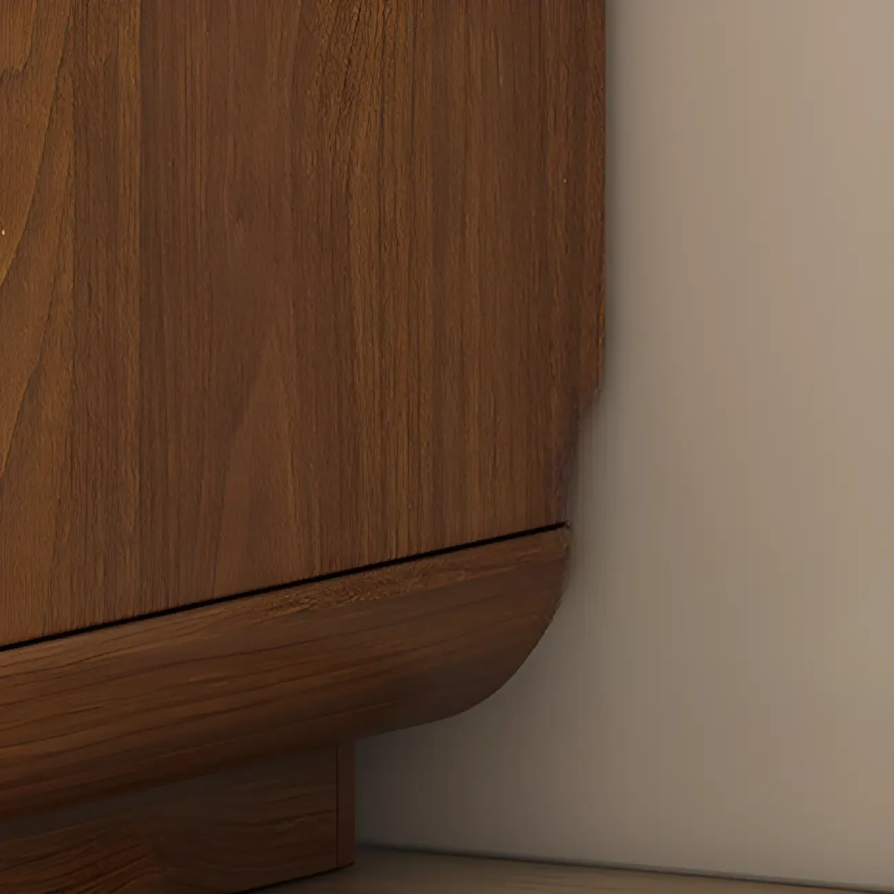 Scandinavian Wooden Horizonal Dresser for Bedroom Image - 10