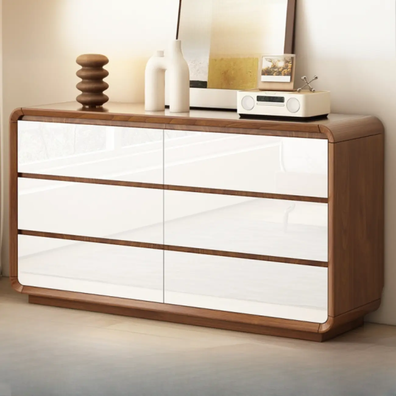 Scandinavian Wooden Horizonal Dresser for Bedroom Image - 11 | homeyfad