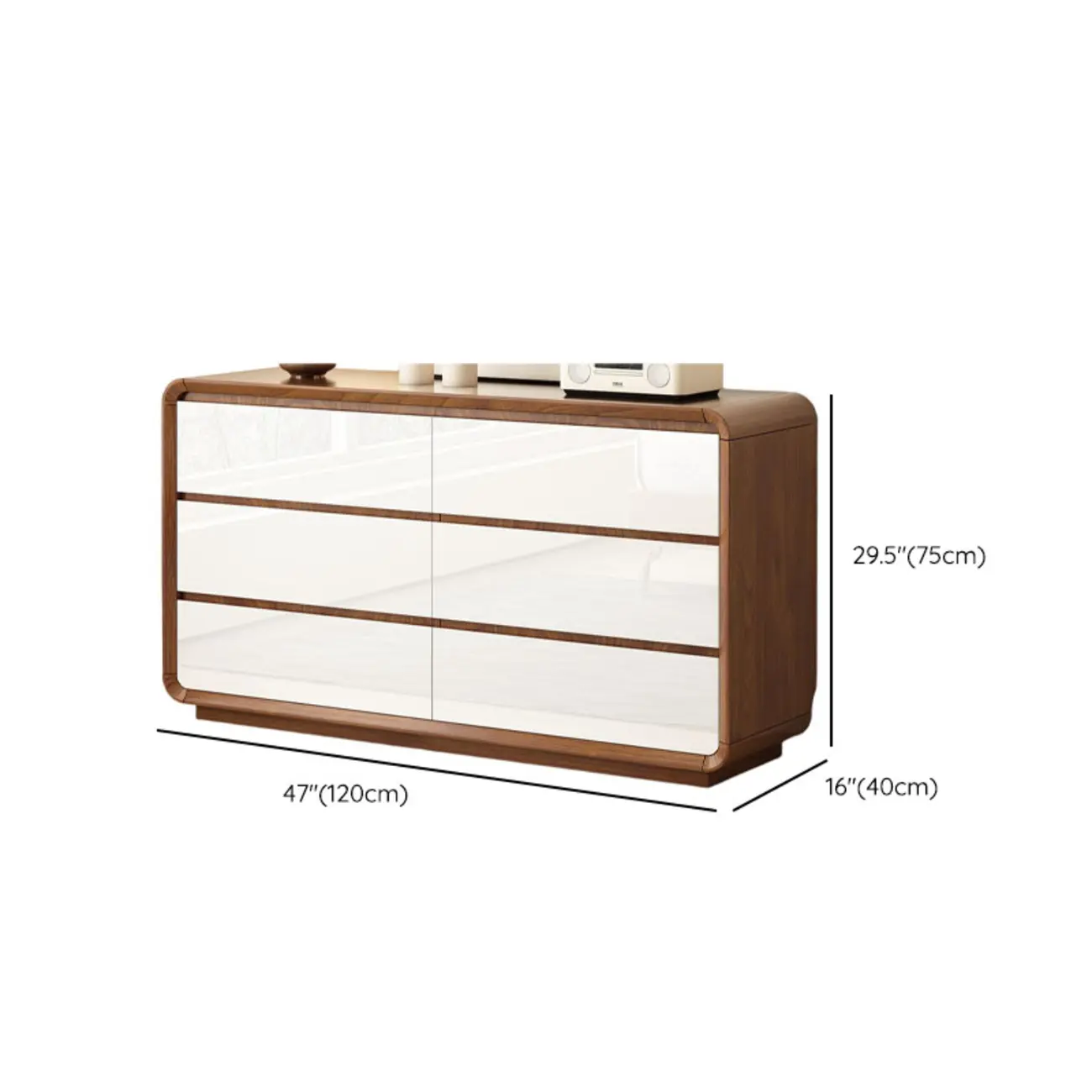 Scandinavian Wooden Horizonal Dresser for Bedroom #size | homeyfad