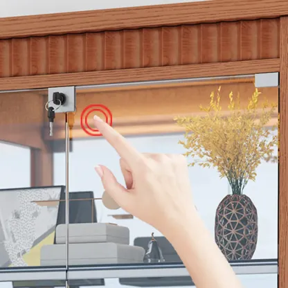 Modern Natural Wood Wine Rack with Glass Shelf Image - 8