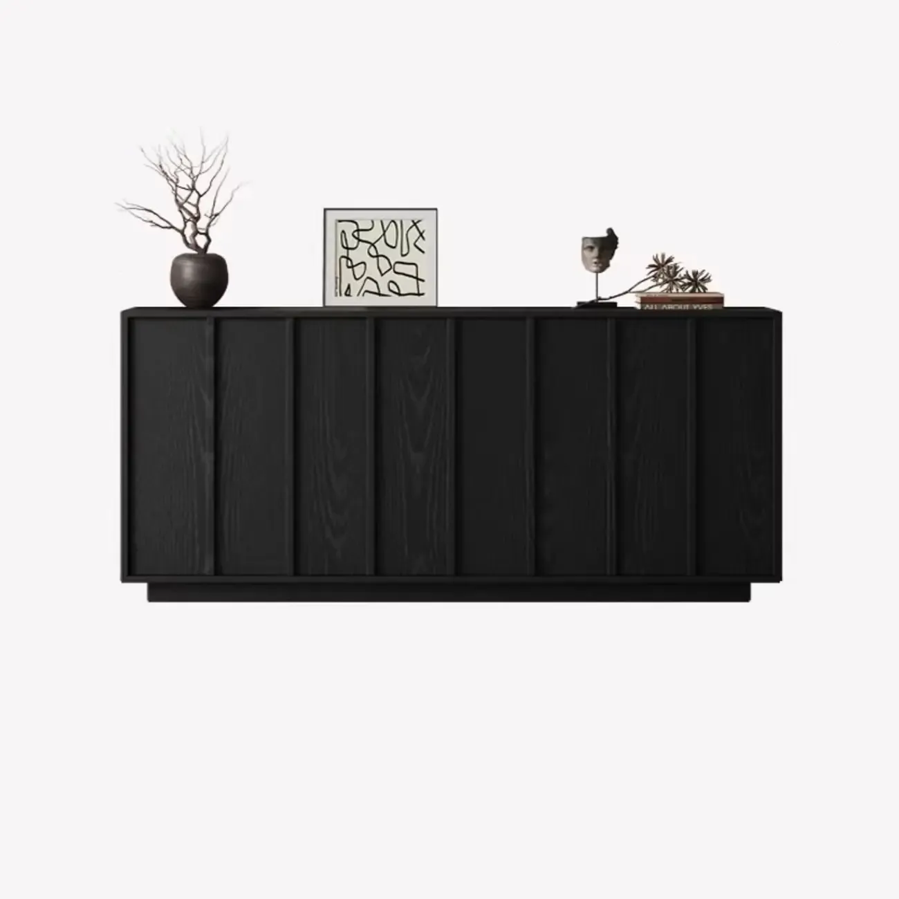 Modern Wood Buffet with Alterable Shelf and Drawers Image - 15