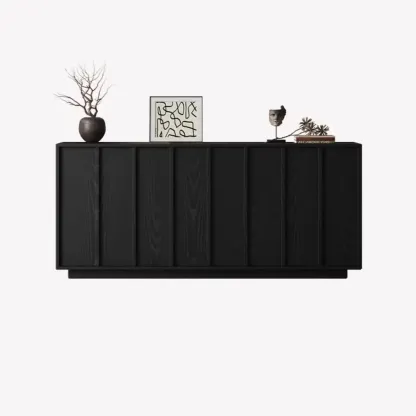 Modern Wood Buffet with Alterable Shelf and Drawers Image - 15