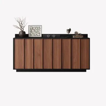 Modern Wood Buffet with Alterable Shelf and Drawers Image - 19