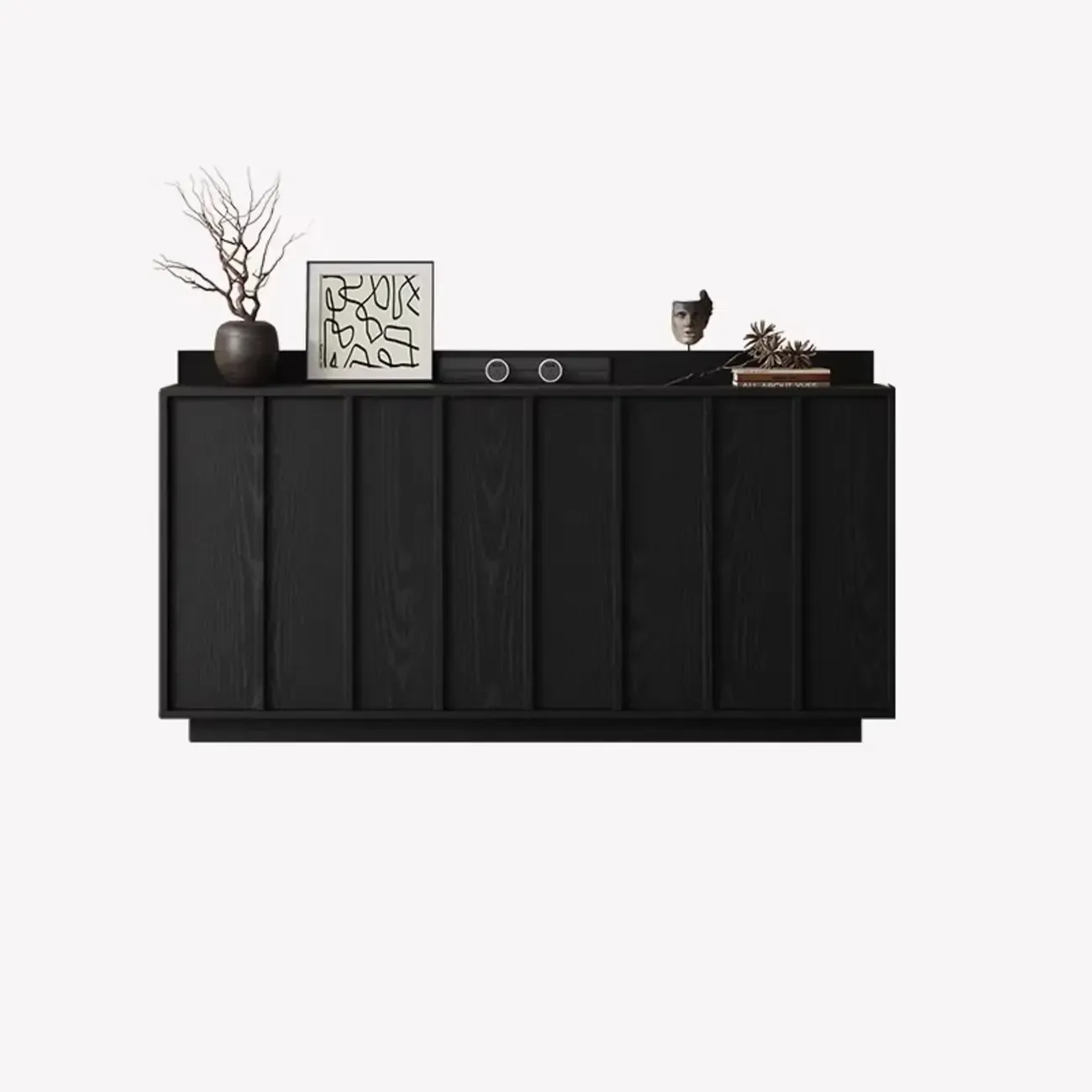 Modern Wood Buffet with Alterable Shelf and Drawers Image - 23