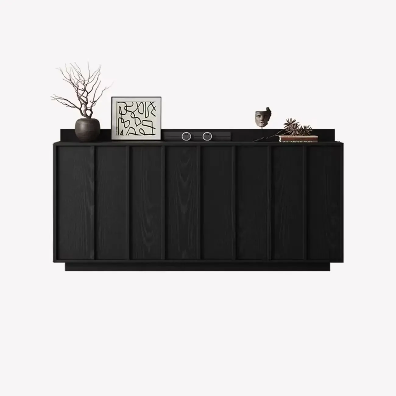 Modern Wood Buffet with Alterable Shelf and Drawers Image - 24