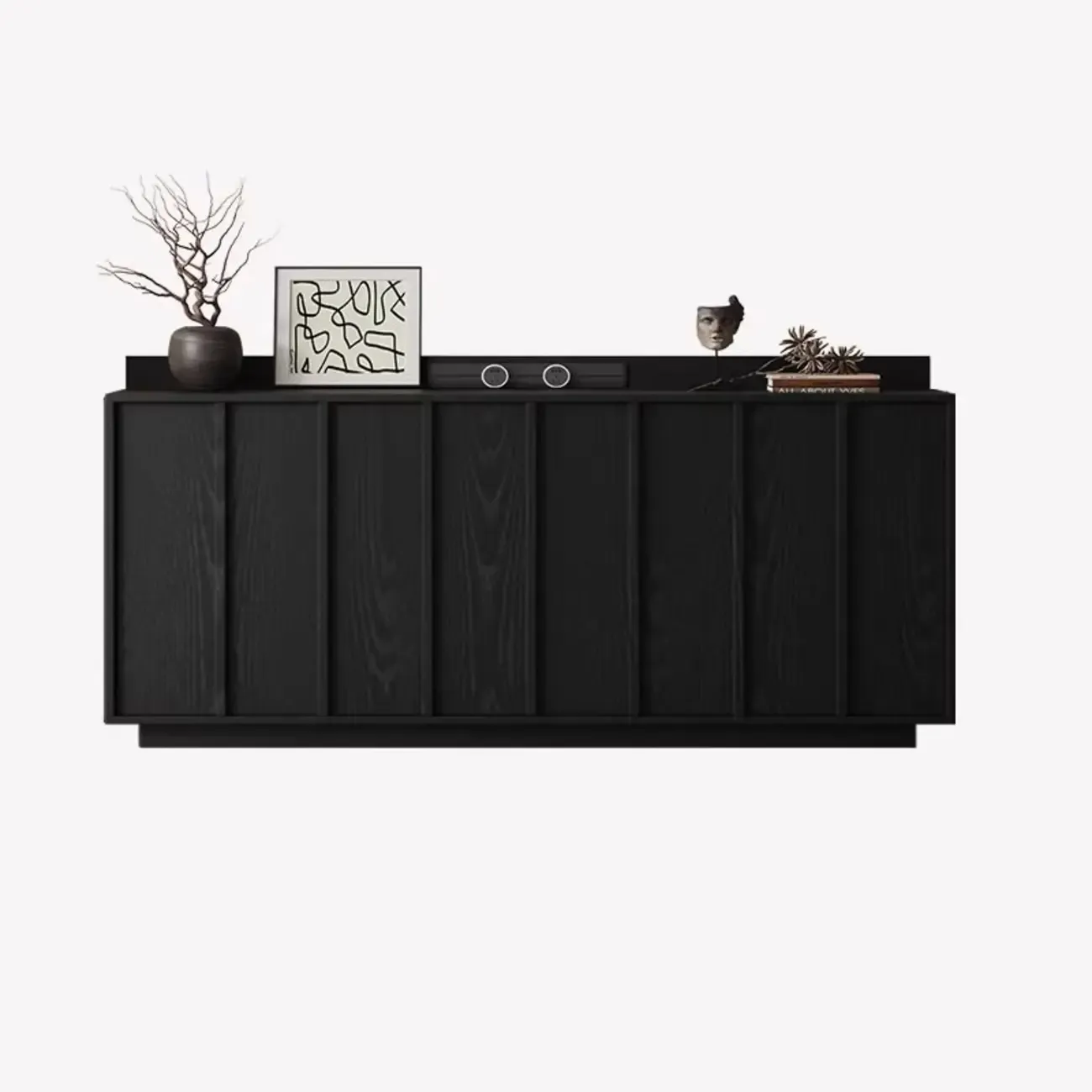 Modern Wood Buffet with Alterable Shelf and Drawers Image - 25