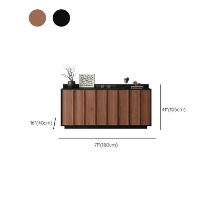 Modern Wood Buffet with Alterable Shelf and Drawers Image - 38