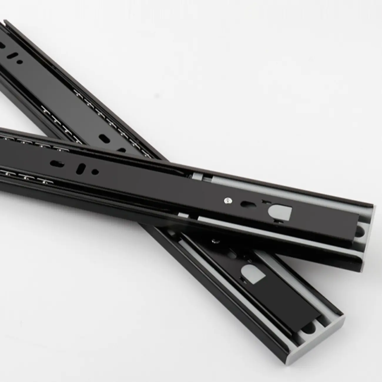 Narrow Rectangle Walnut Wood Side Table with Drawers Image - 8 | homeyfad