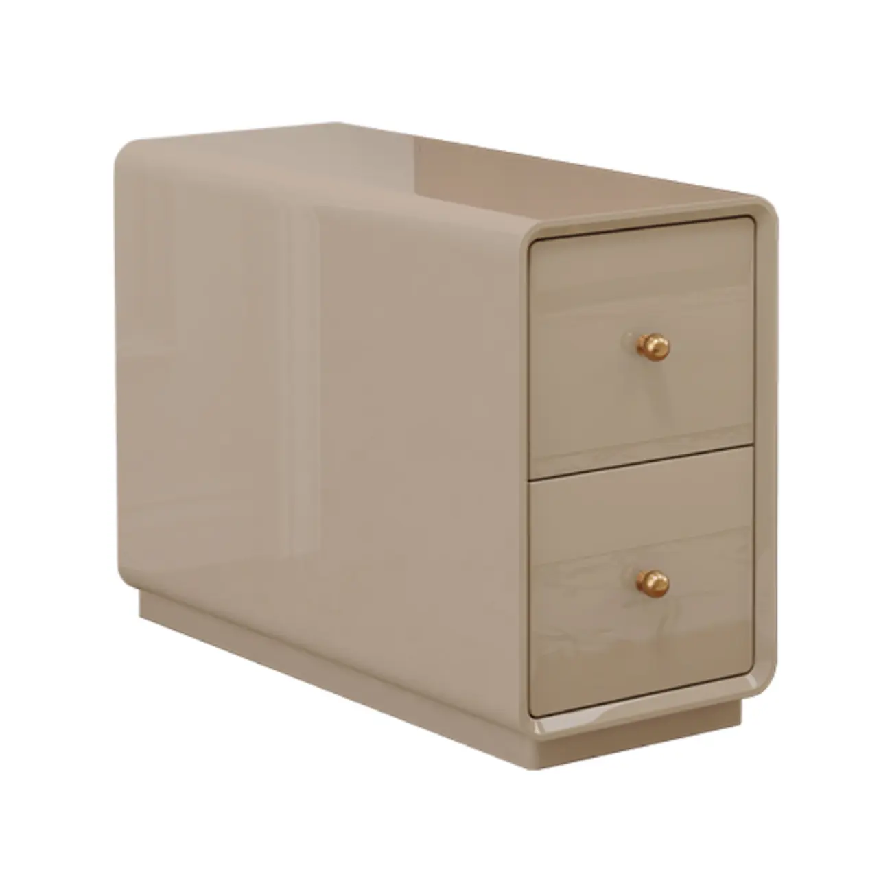 Narrow Rectangle Walnut Wood Side Table with Drawers Image - 11 | homeyfad