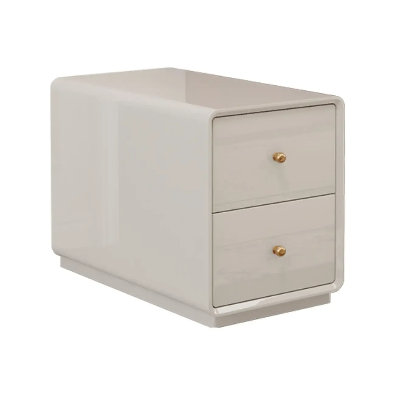 Narrow Rectangle Walnut Wood Side Table with Drawers Image - 13