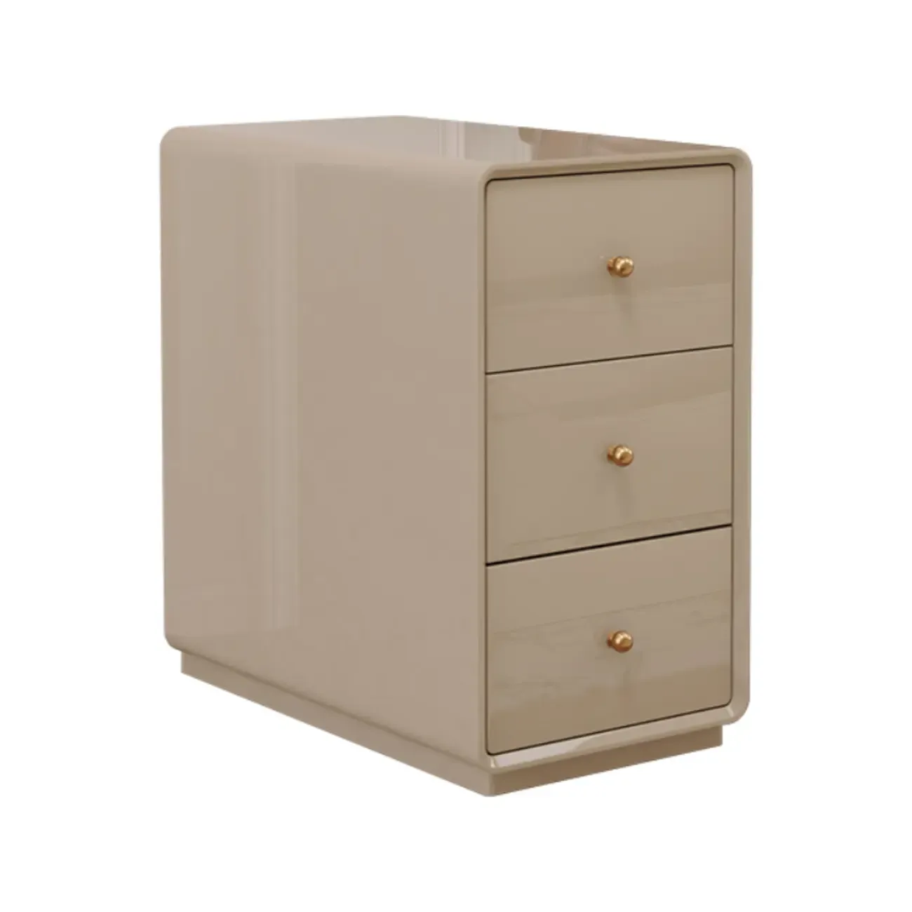 Narrow Rectangle Walnut Wood Side Table with Drawers Image - 23