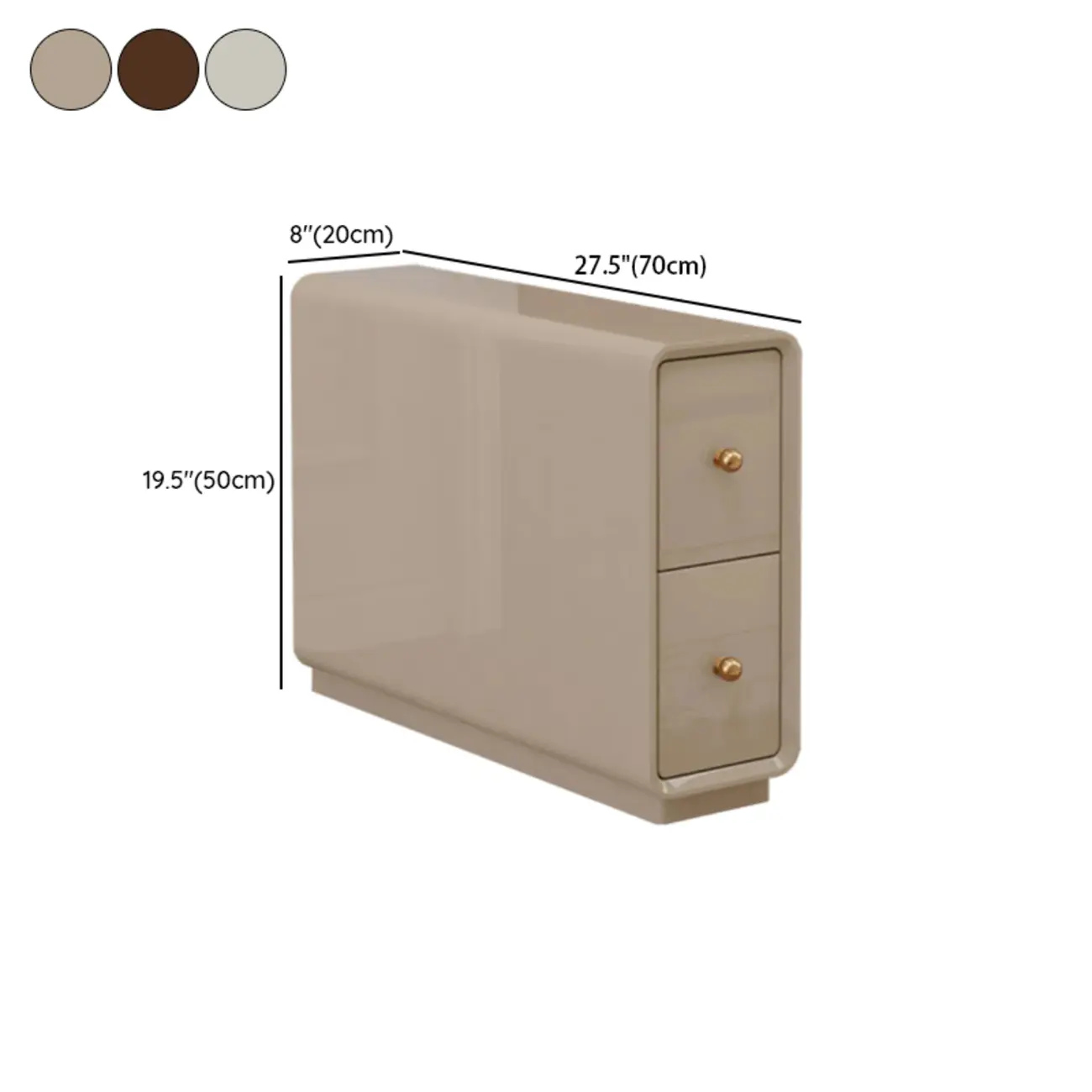 Narrow Rectangle Walnut Wood Side Table with Drawers #size | homeyfad