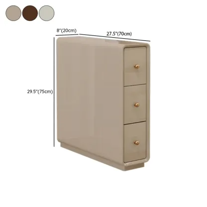 Narrow Rectangle Walnut Wood Side Table with Drawers Image - 27