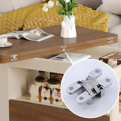 Versatile Elegant Modern Wooden Side Table with Wheels Image - 7