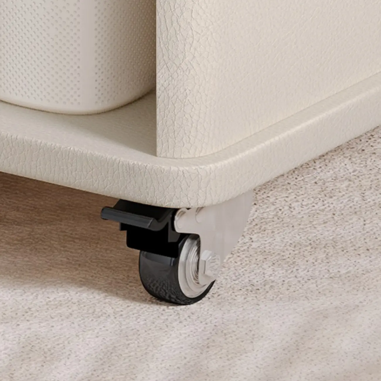 Versatile Elegant Modern Wooden Side Table with Wheels Image - 8 | homeyfad