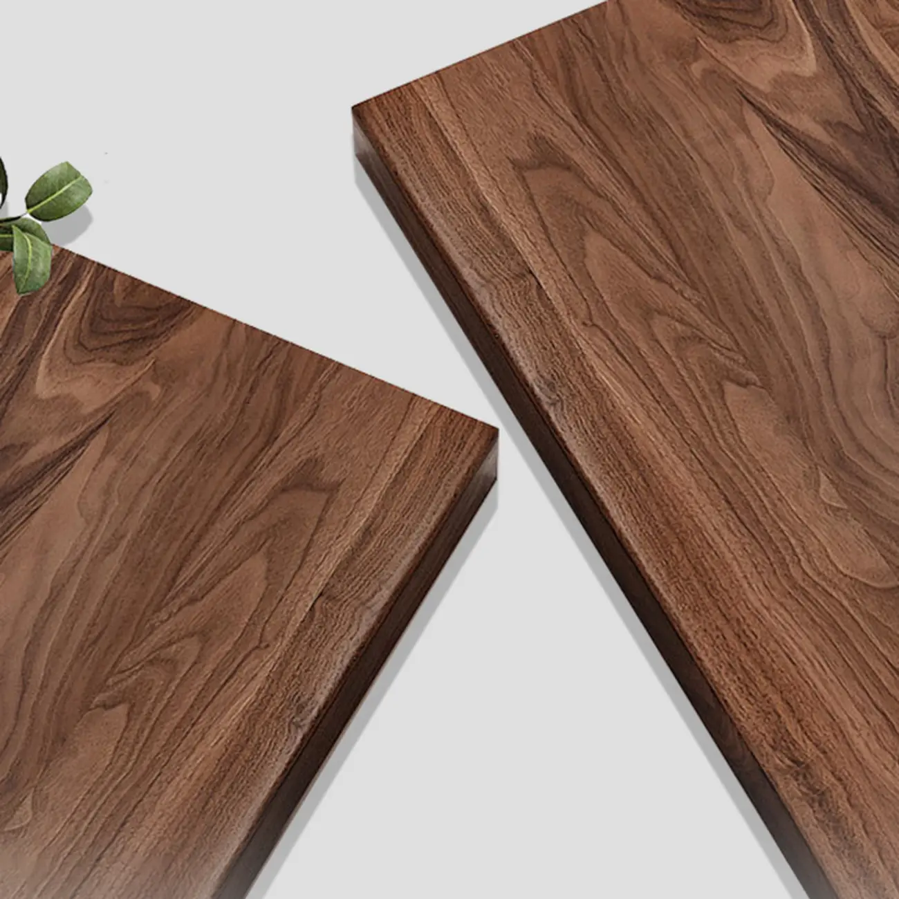 Brown Round Wood Nesting Coffee Table Steel Abstract Base Image - 7 | homeyfad