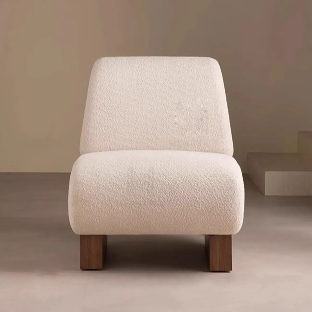 Modern Sherpa Side Chair for Living Room Image - 1