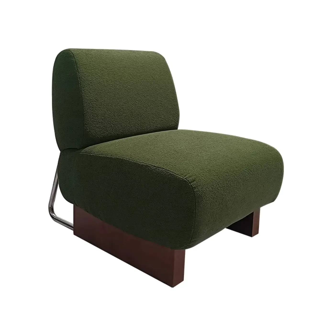 Modern Sherpa Side Chair for Living Room Image - 3