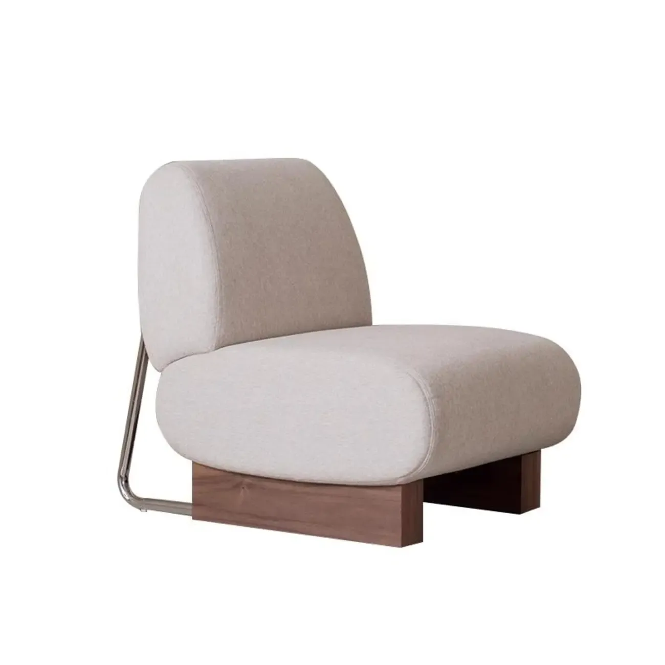 Modern Sherpa Side Chair for Living Room Image - 5