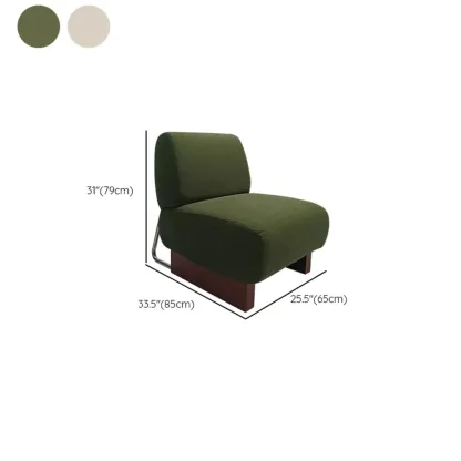 Modern Sherpa Side Chair for Living Room #size