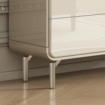 Contemporary 6-drawer White Wooden Bedroom Dresser Image - 9