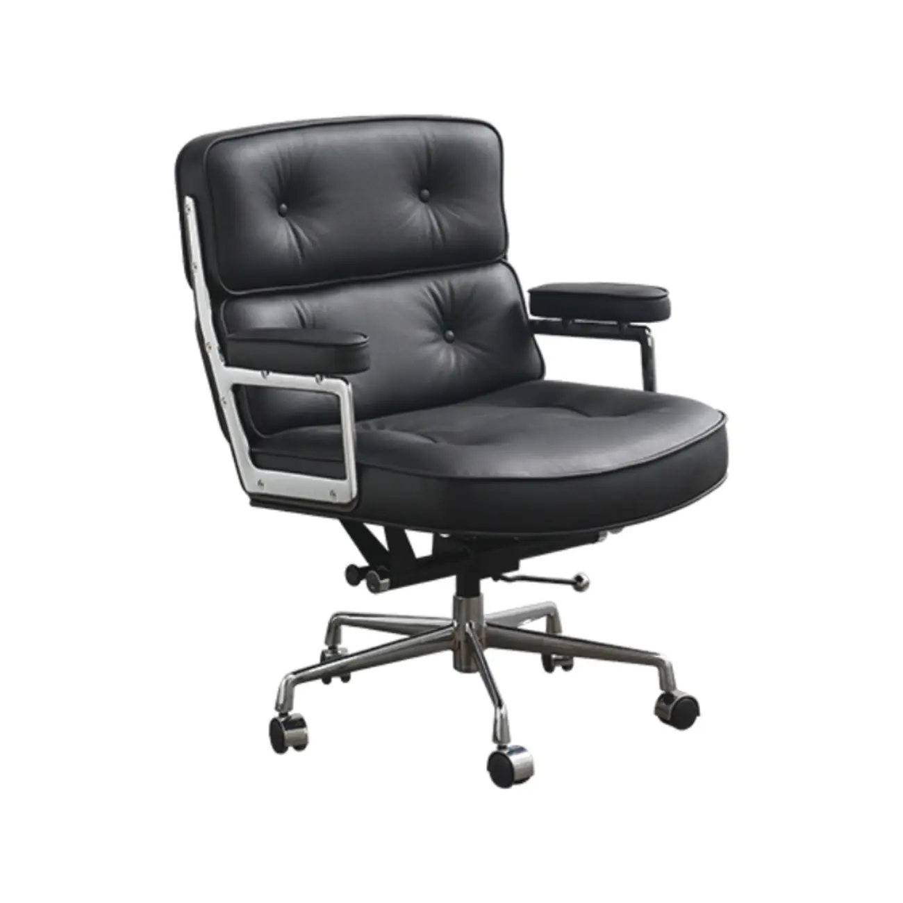 Contemporary Upholstered Adjustable Swivel Conference Chair Image - 5 | homeyfad