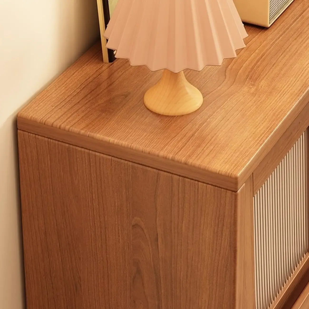 Mid-Century Modern Credenza Walnut Wood Storage Cabinet Image - 4